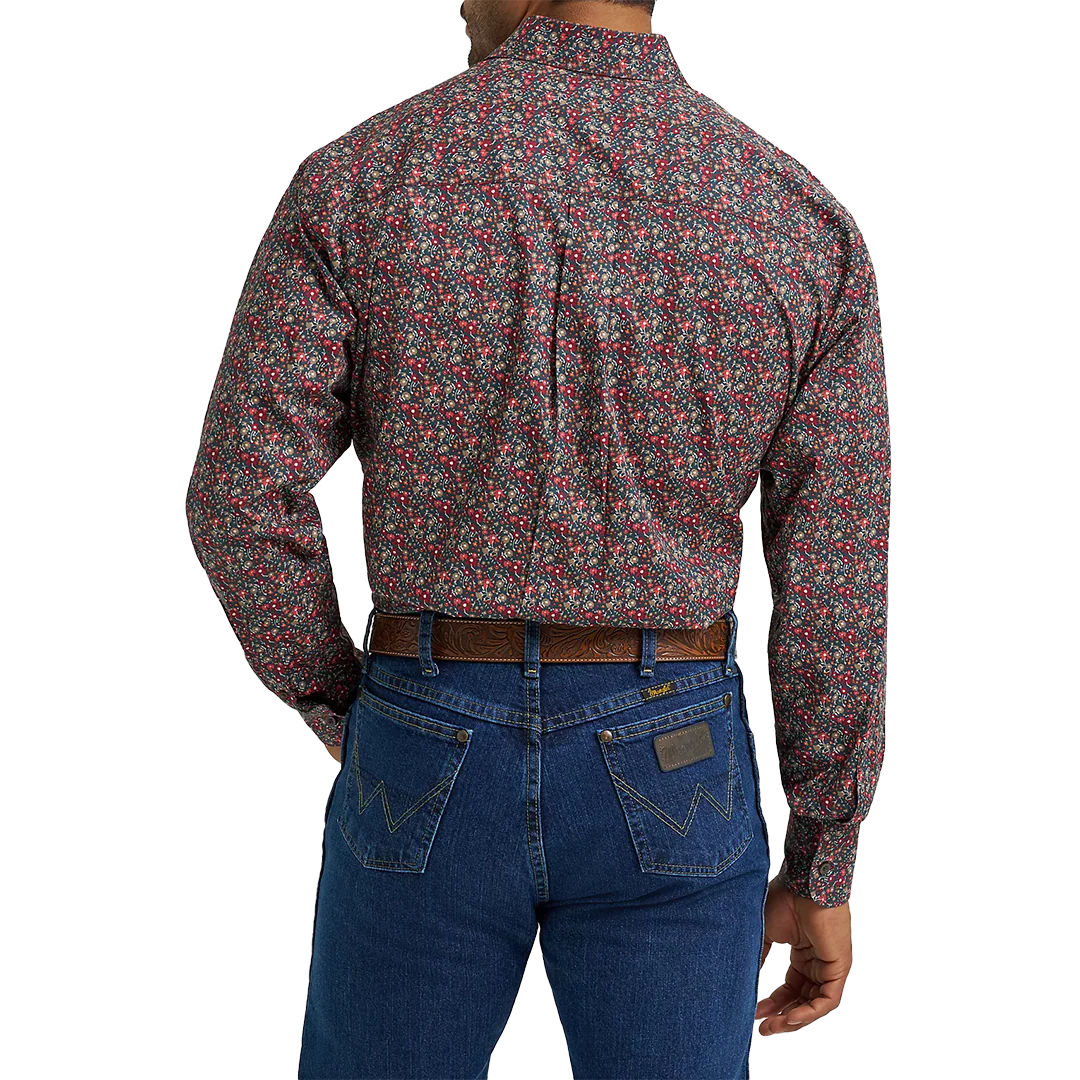 Wrangler Men's George Strait Long Sleeve Button Printed Shirt