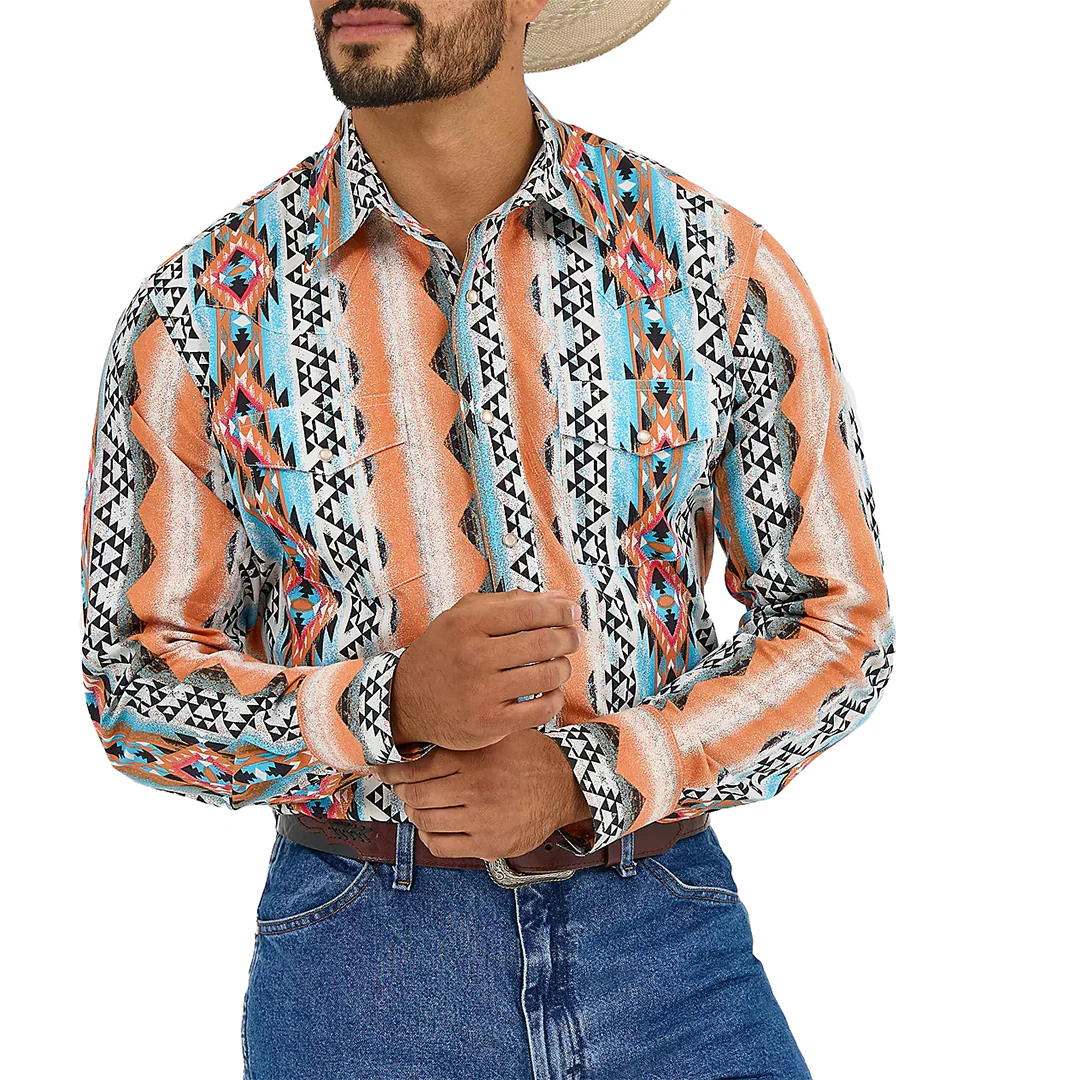 Wrangler Men's Checotah Long Sleeve Snap Shirt