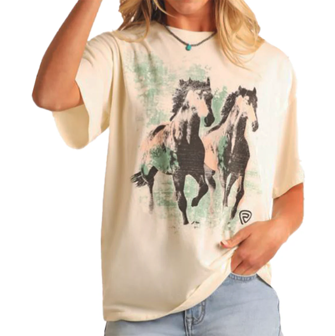 Rock & Roll Denim Women's Horse Graphic T-Shirt