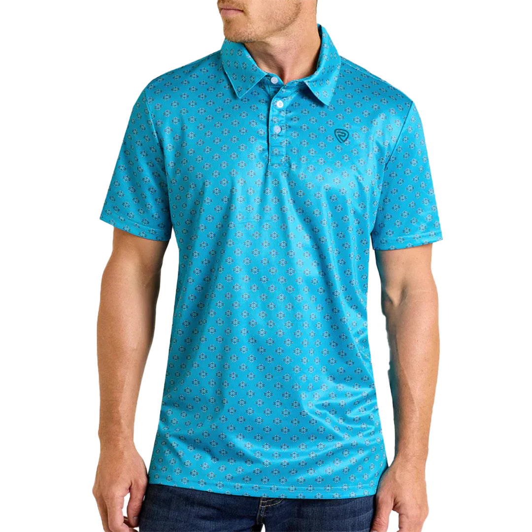 Rock & Roll Denim Men's Aztec Printed Polo