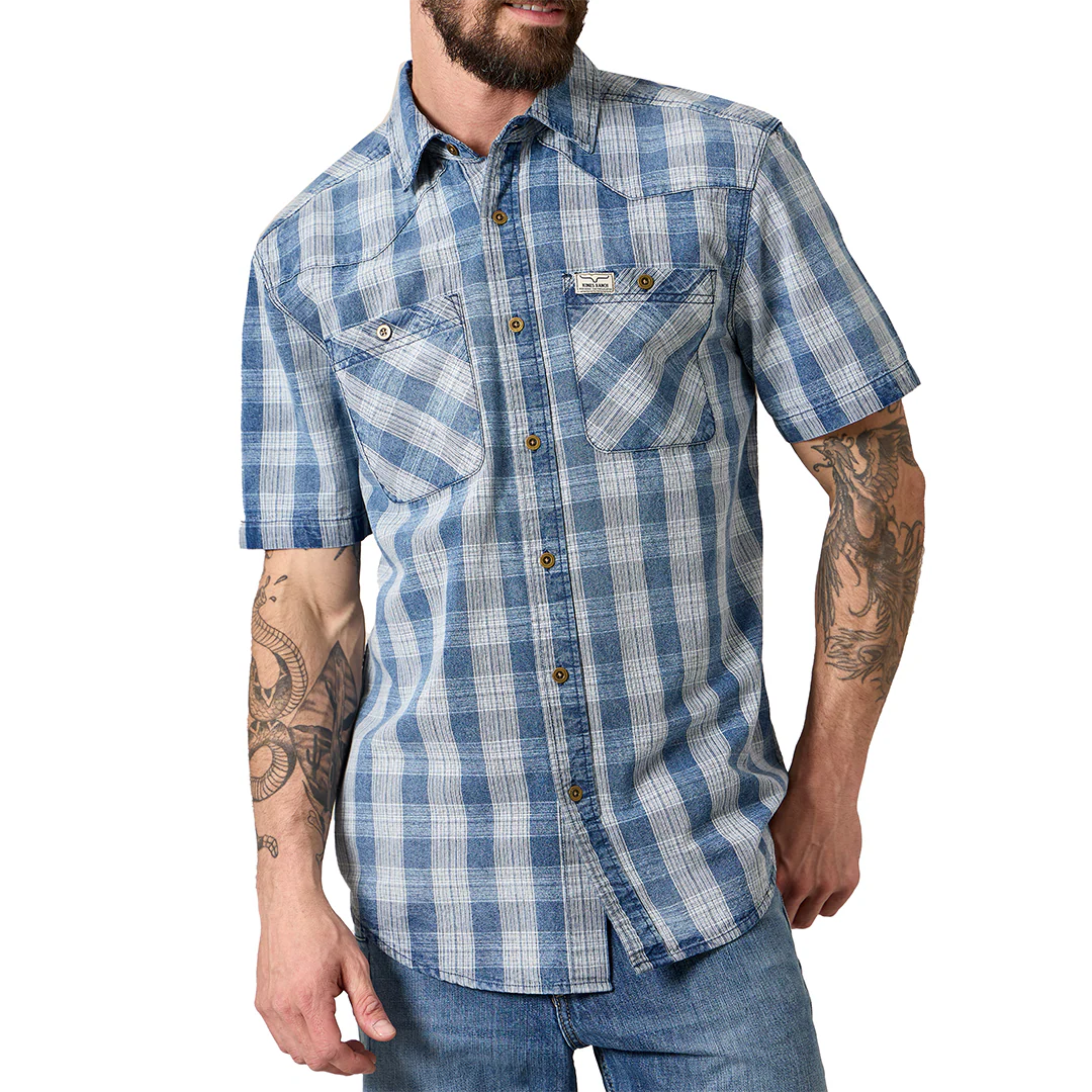 Kimes Ranch Men's Plaid Short Sleeve Button Shirt