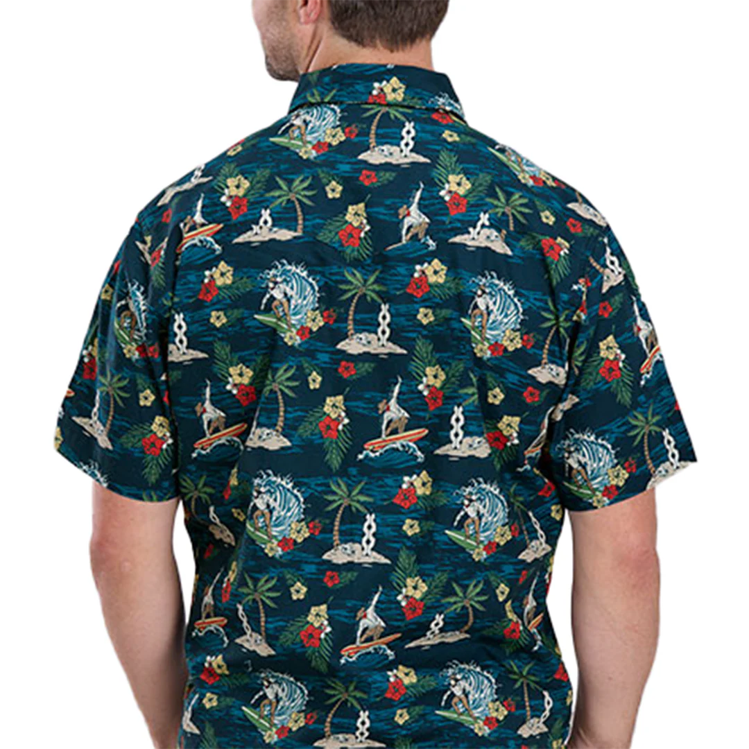 Roper Men's Cowboy Surf Short Sleeve Snap Shirt