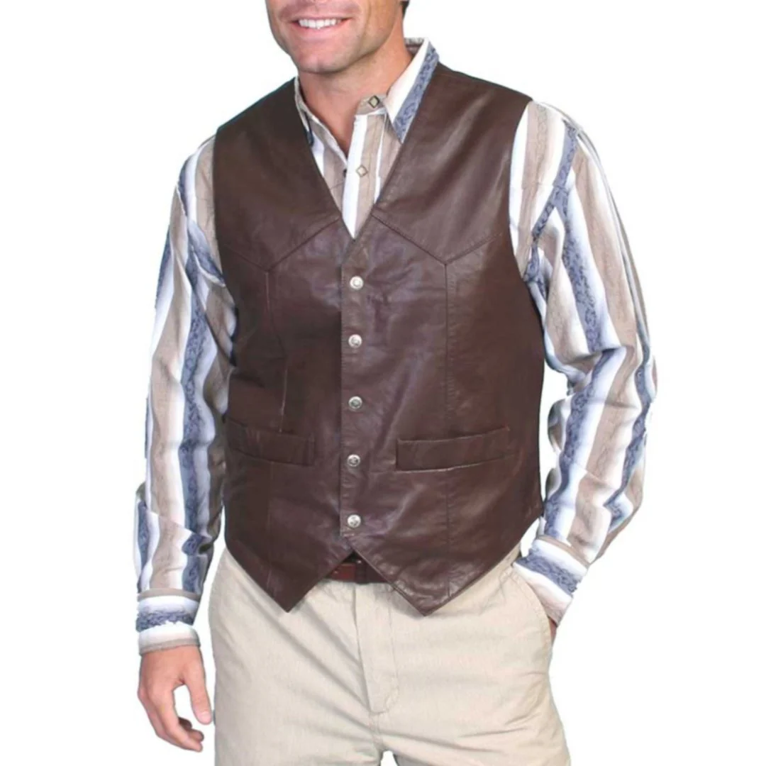 Scully Men's Lambskin Leather Vest