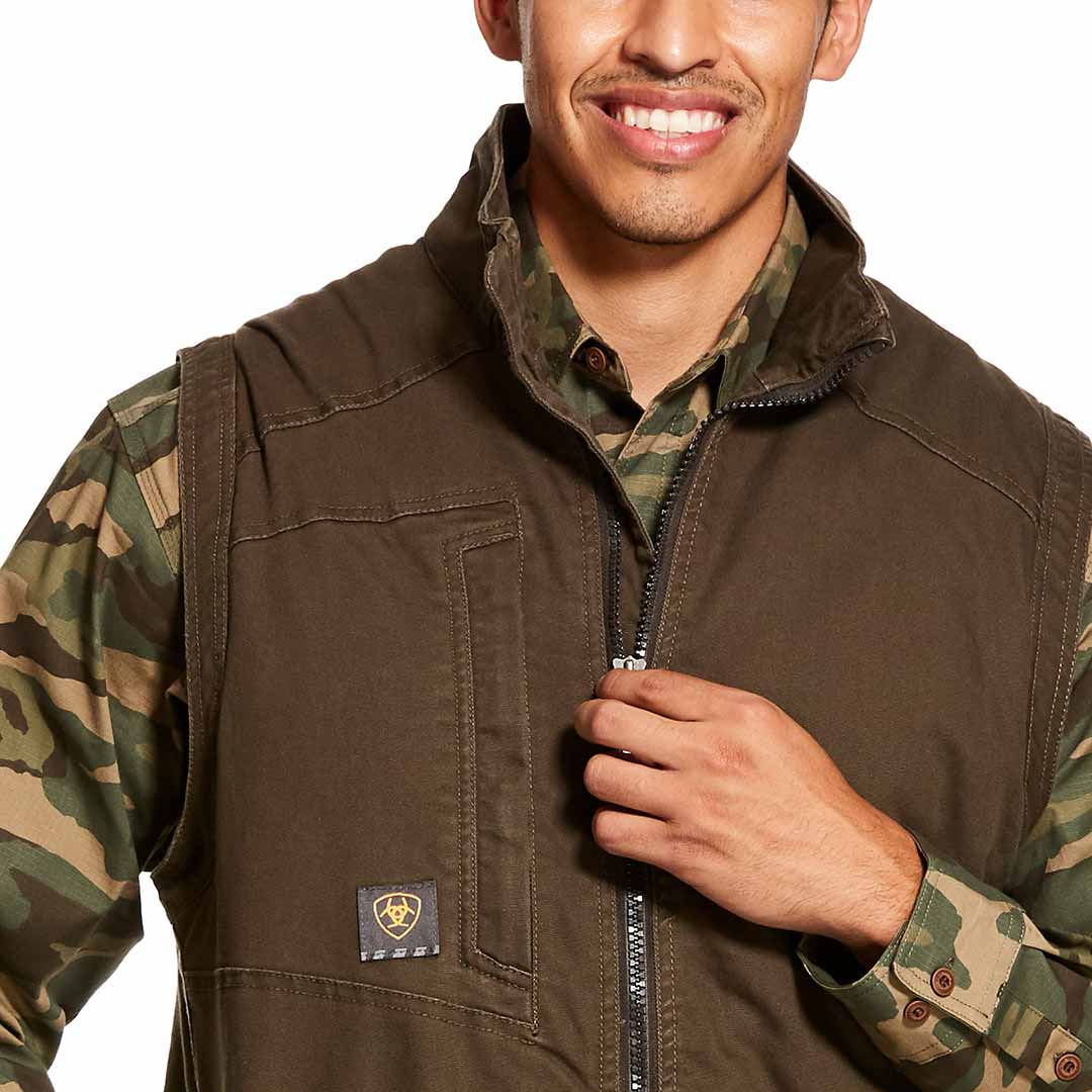 Ariat Men's Rebar Washed DuraCanvas Insulated Vest