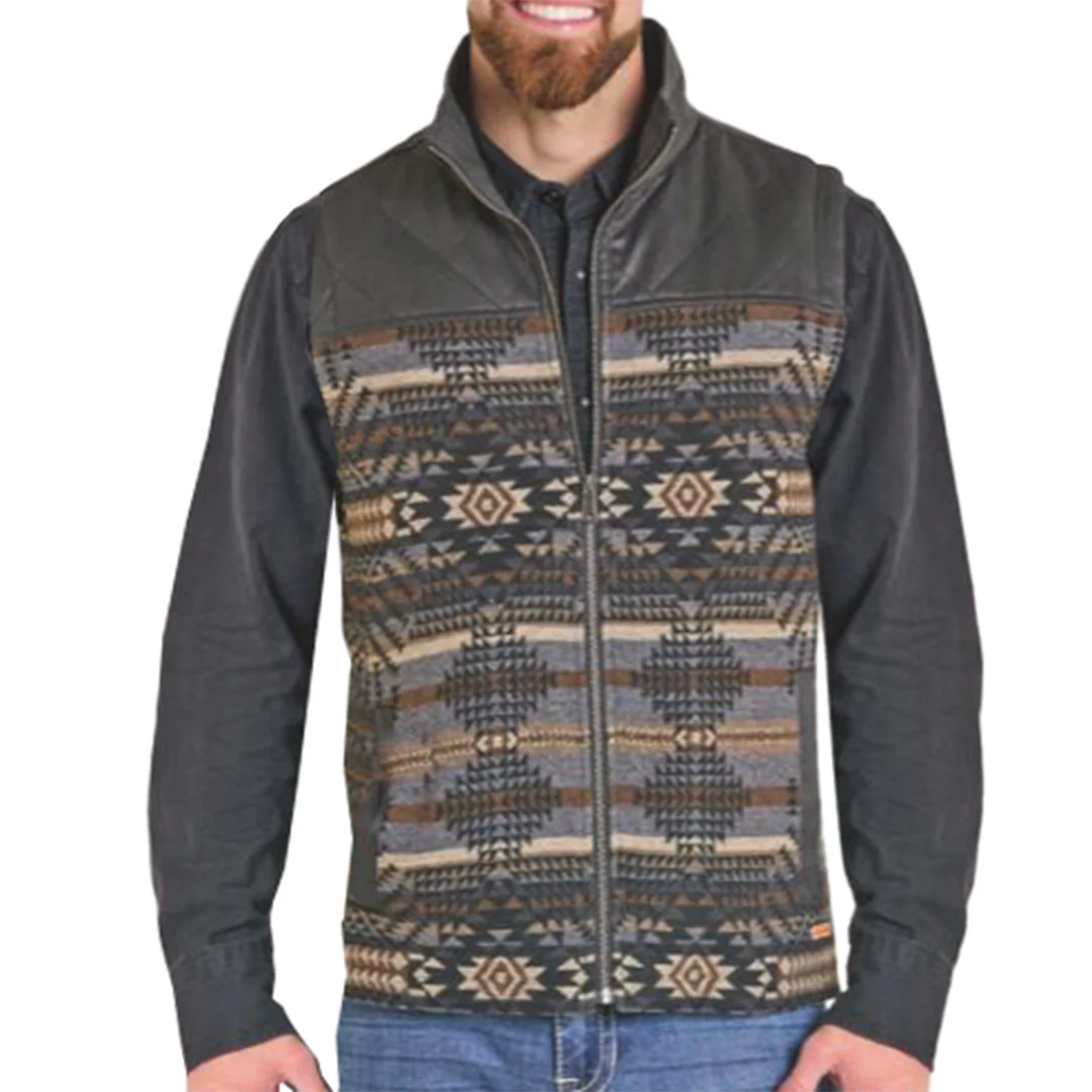 Powder River Outfitters Men's Aztec Jacquard Arizona Vest