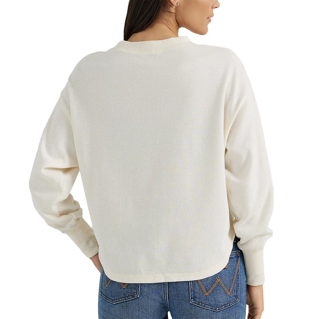 Wrangler Women's Bucking Cowboy Waffle Thermal Shirt