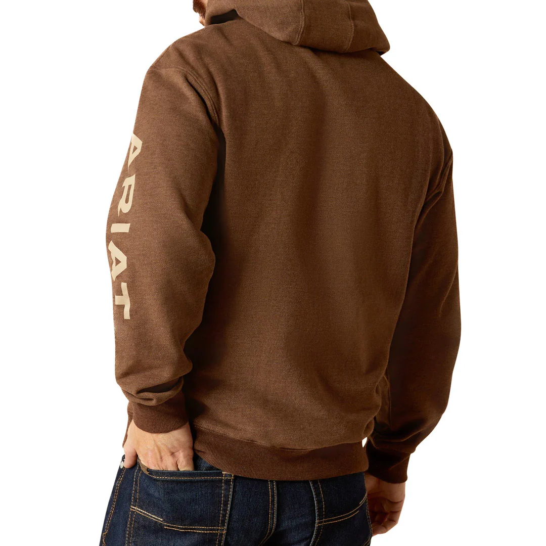 Ariat Men's Logo Hoodie in Brown