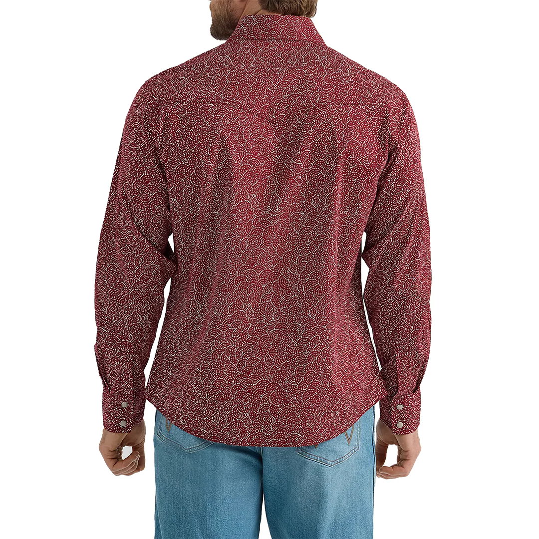 Wrangler Men's Retro Premium Printed Western Long Sleeve Snap Shirt