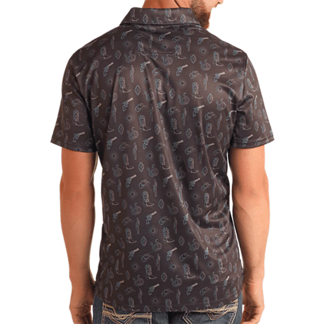 Rock & Roll Denim Men's Printed Polo