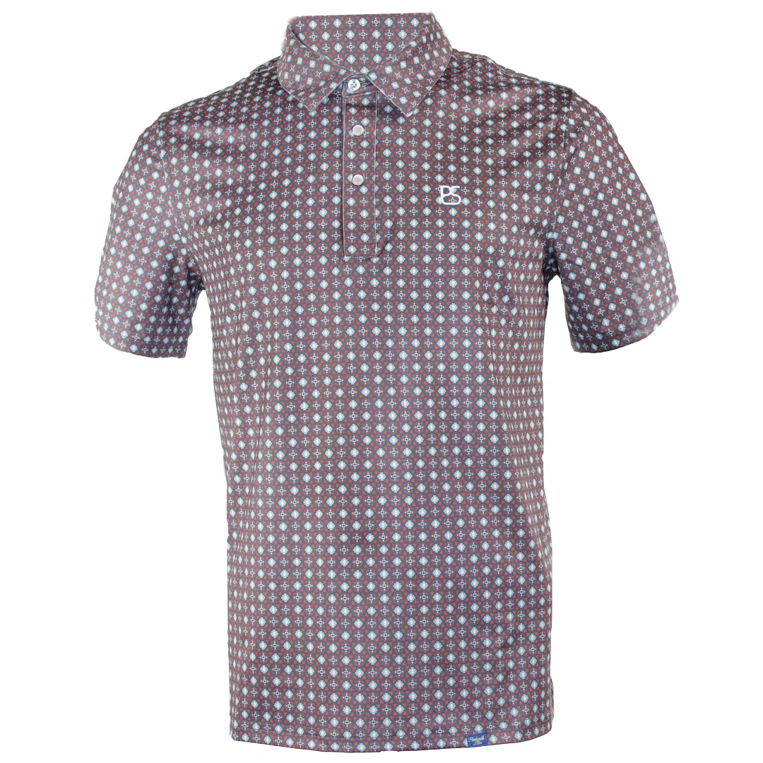 Panhandle Men's Snap Geometric Print Polo