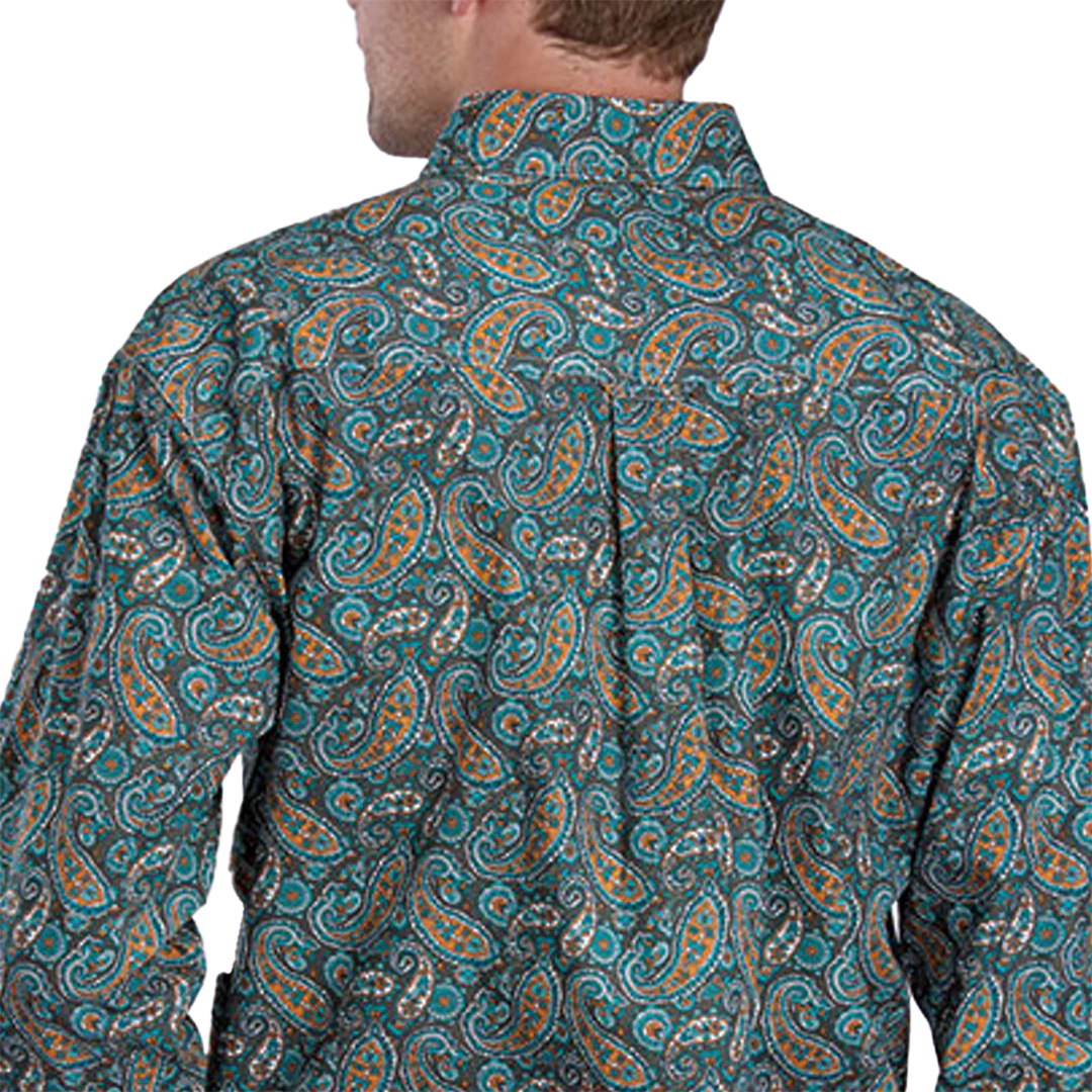 Roper Men's Amarillo Collection Paisley Long Sleeve Snap Shirt