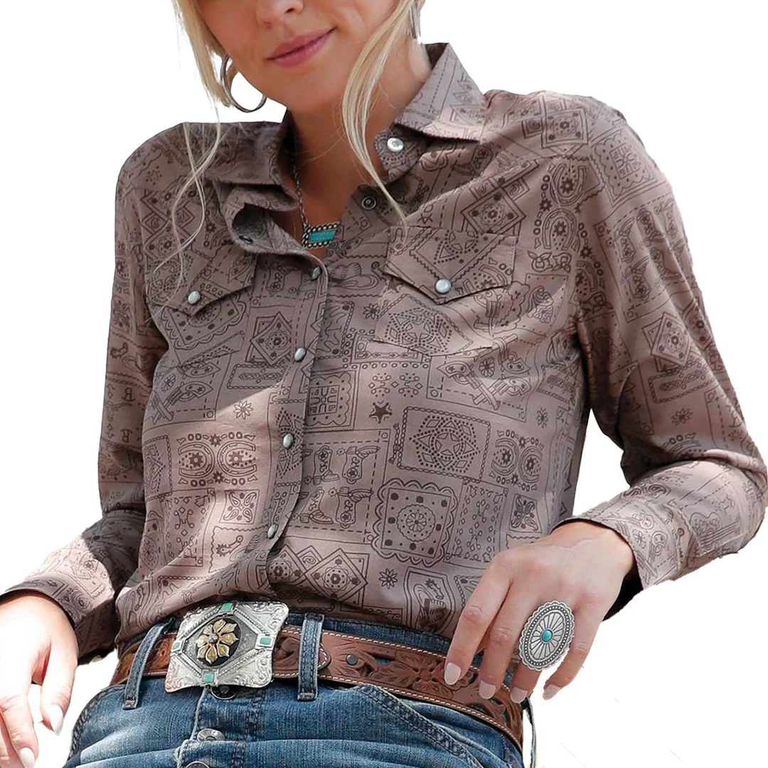 Cruel Denim Women's Western Long Sleeve Snap Shirt