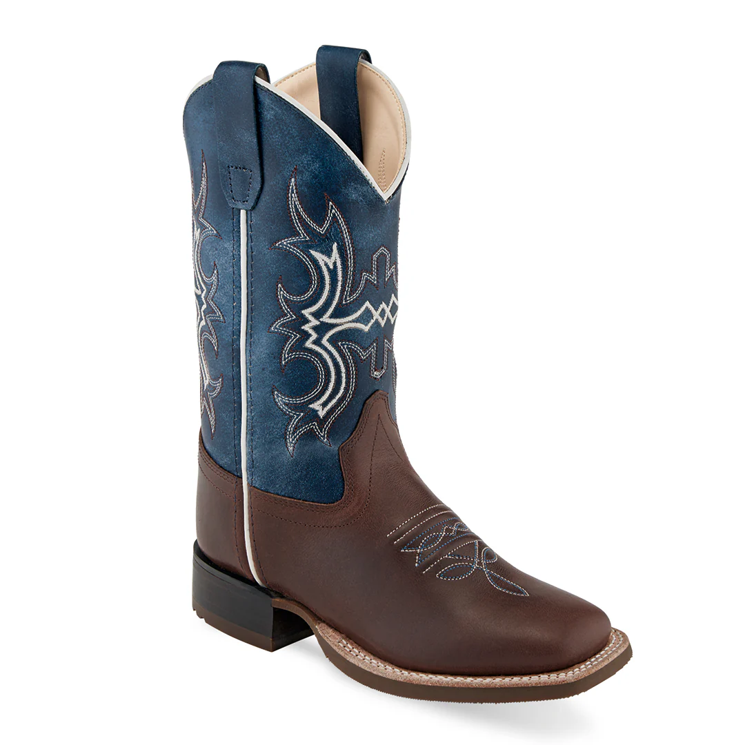 Old West Boys' Square Toe Cowboy Boots