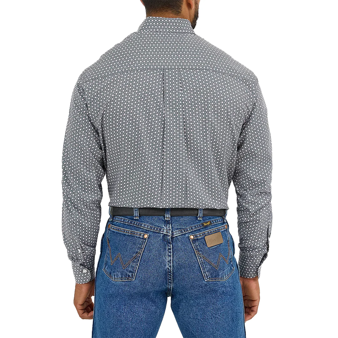 Wrangler Men's Bucking Cancer Long Sleeve Snap Shirt