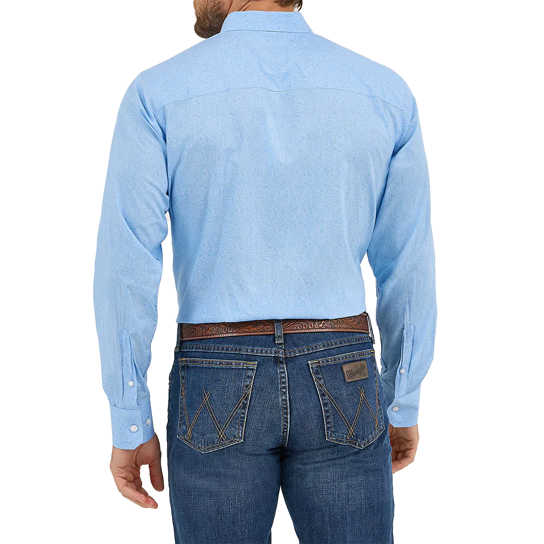 Wrangler Men's Cody Johnson One Pocket Long Sleeve Button Shirt