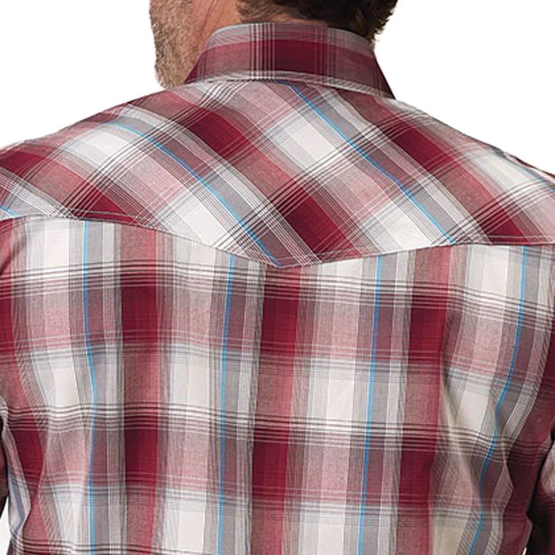 Roper Men's Amarillo Plaid Snap Shirt In Red