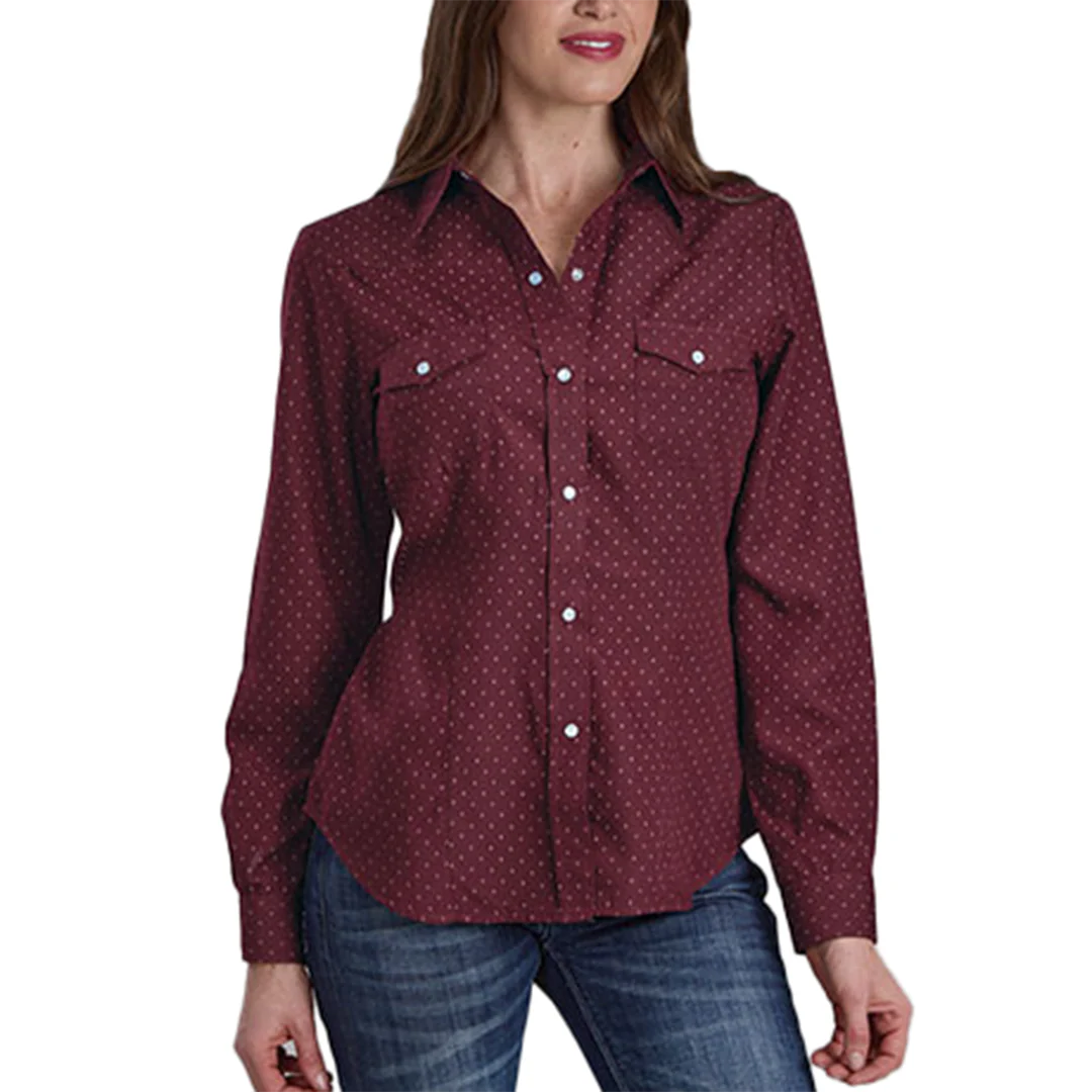 Roper Women's Dot Print Snap Shirt