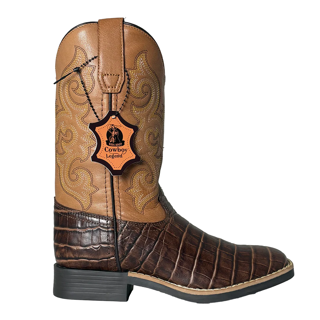 Cowboy Legend Boys' Crocodile Western Boots