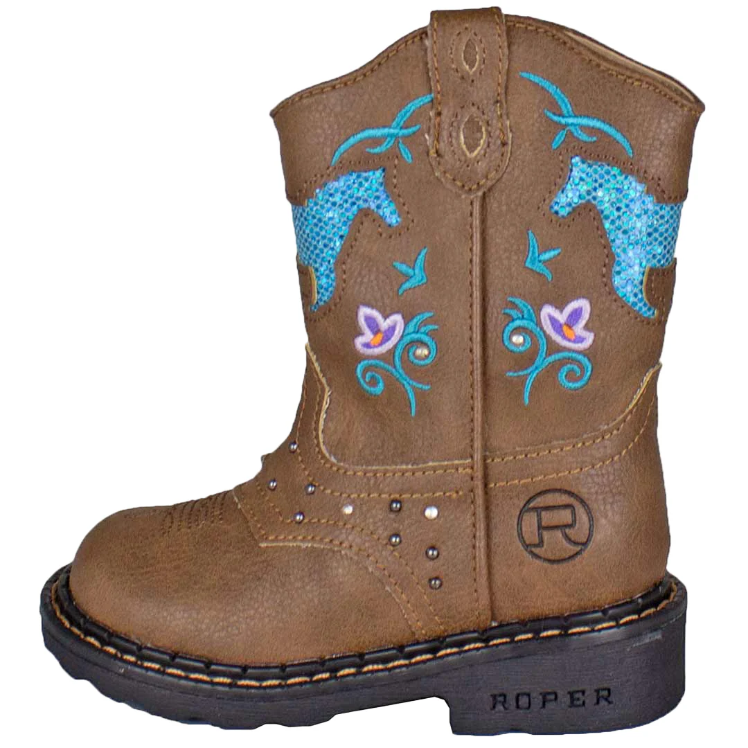 Roper Toddler Girls' Horse Cut-Out Cowgirl Boots