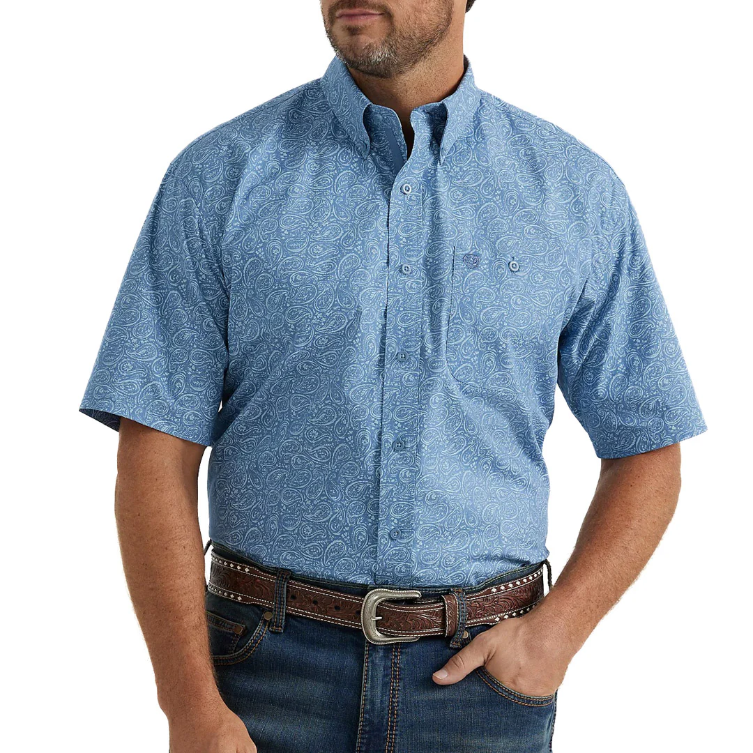 Wrangler Men's George Strait Short Sleeve Button-Down Shirt
