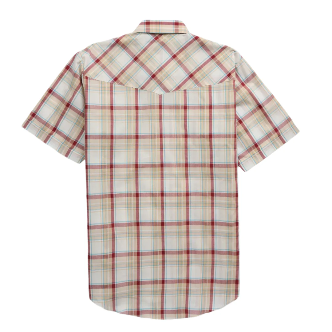 Ely Cattleman Men's Plaid Short Sleeve Snap Shirt
