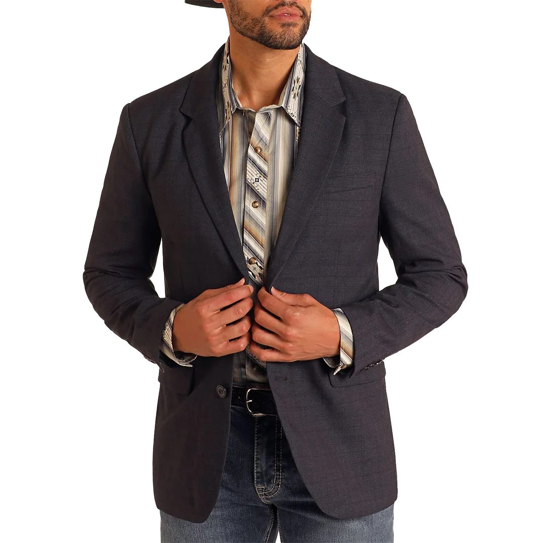 Rock & Roll Denim Men's Plaid Sport Coat