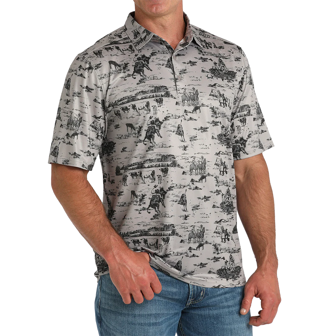 Cinch Men's Desert Print Polo