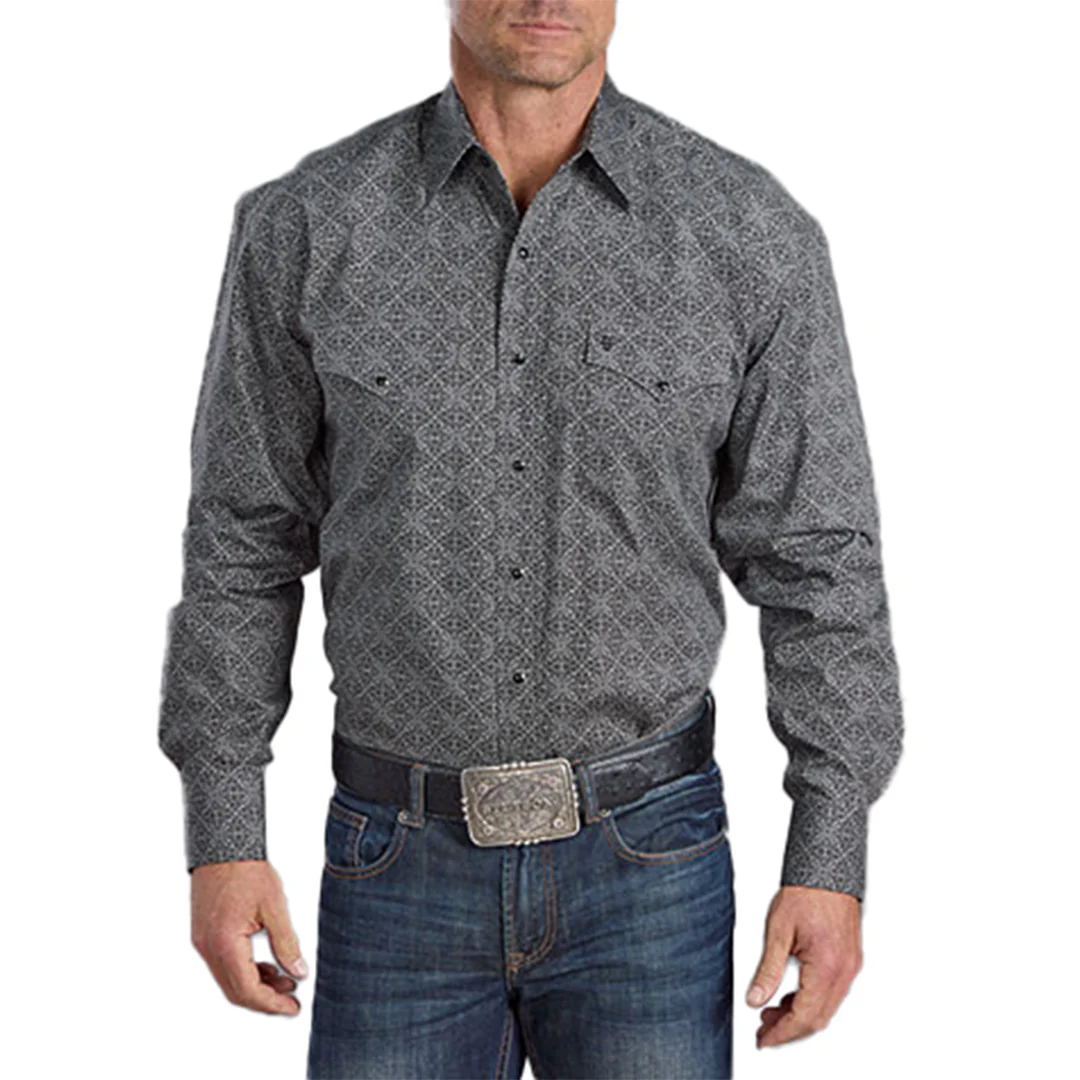 Stetson Men's Iron Filigree Long Sleeve Snap Shirt