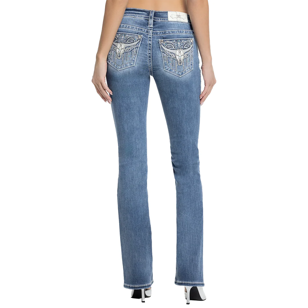 Miss Me Women's Seren Longhorn Bootcut Jeans