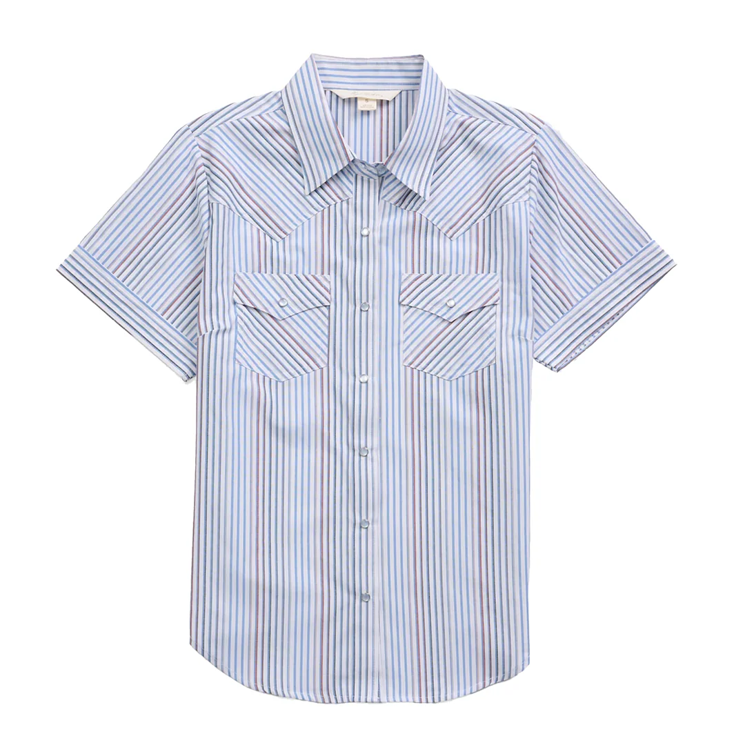 Ely Cattleman Women's Multi Stripe Short Sleeve Snap Shirt