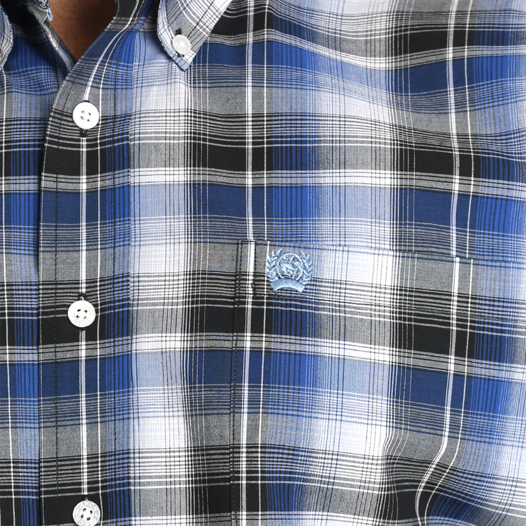Cinch Men's Plaid Long Sleeve Button Shirt