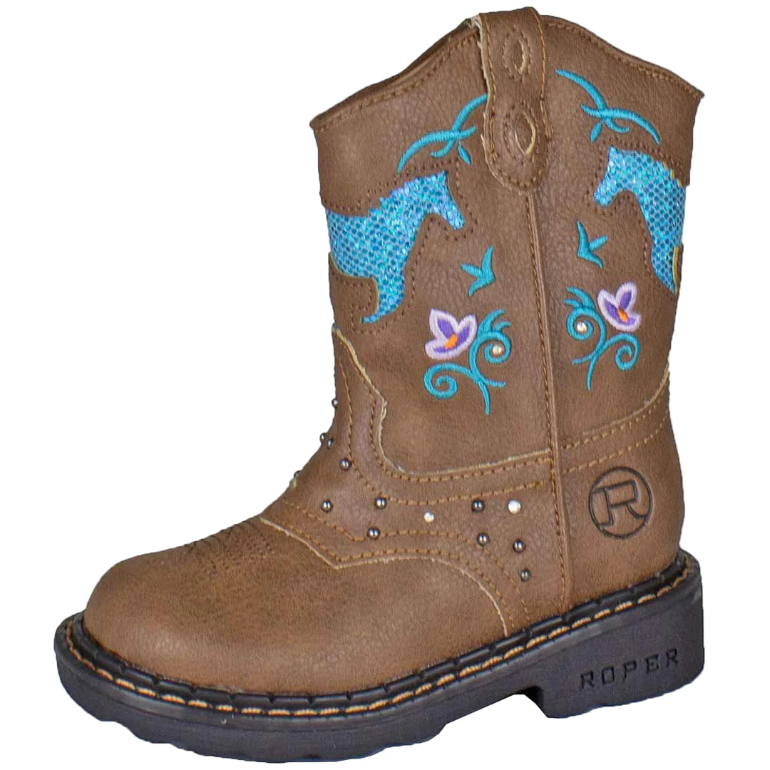 Roper Toddler Girls' Horse Cut-Out Cowgirl Boots