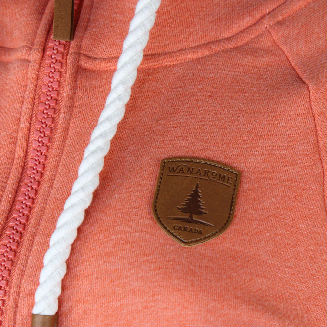 Wanakome Women's Hera Full Zip Coral Hoodie