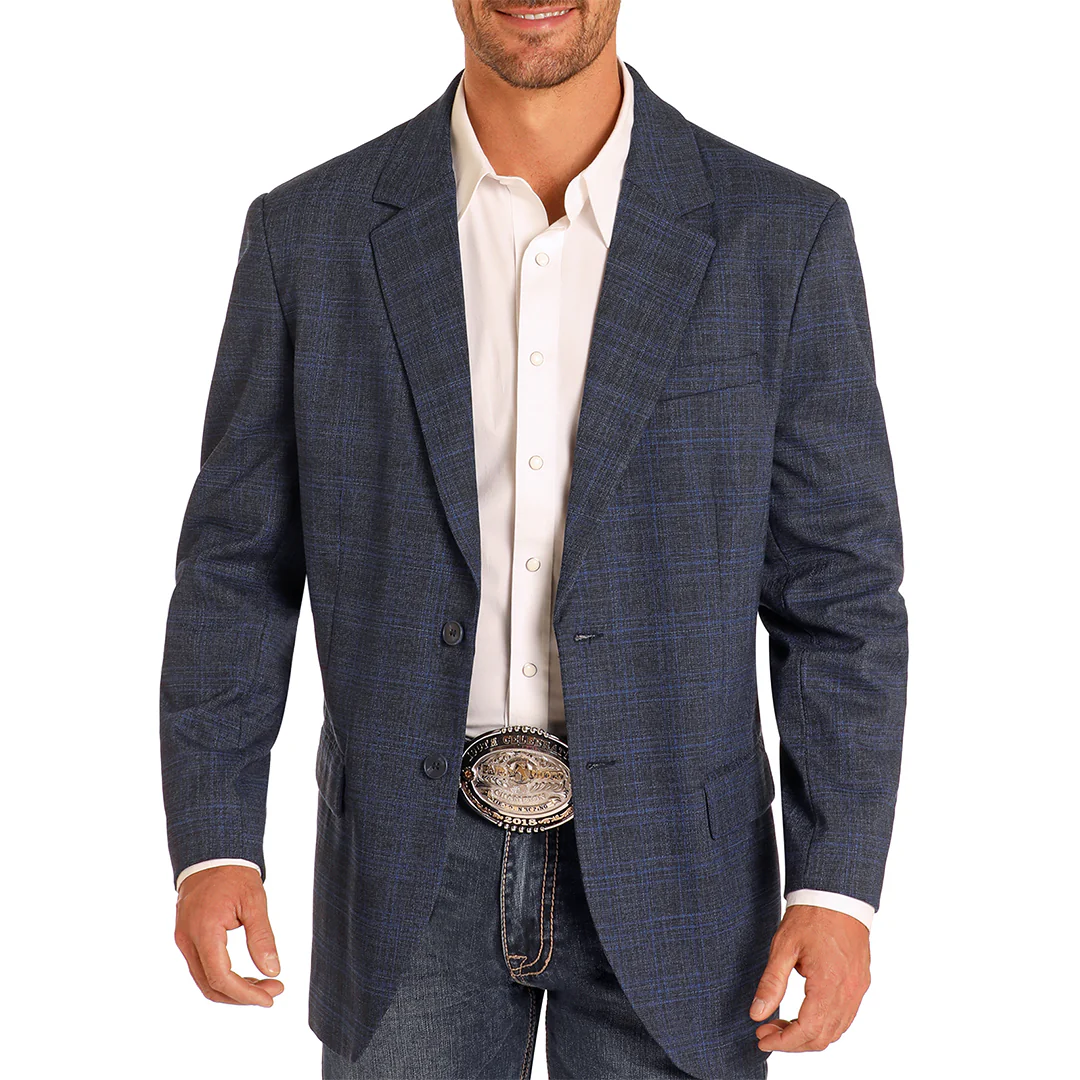Rock & Roll Denim Men's Plaid Sport Coat