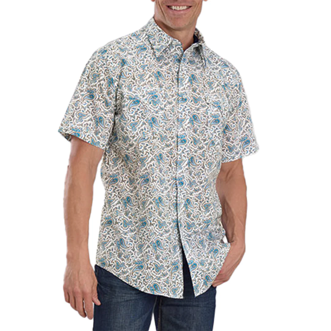 Roper Men's Paisley Short Sleeve Snap Shirt