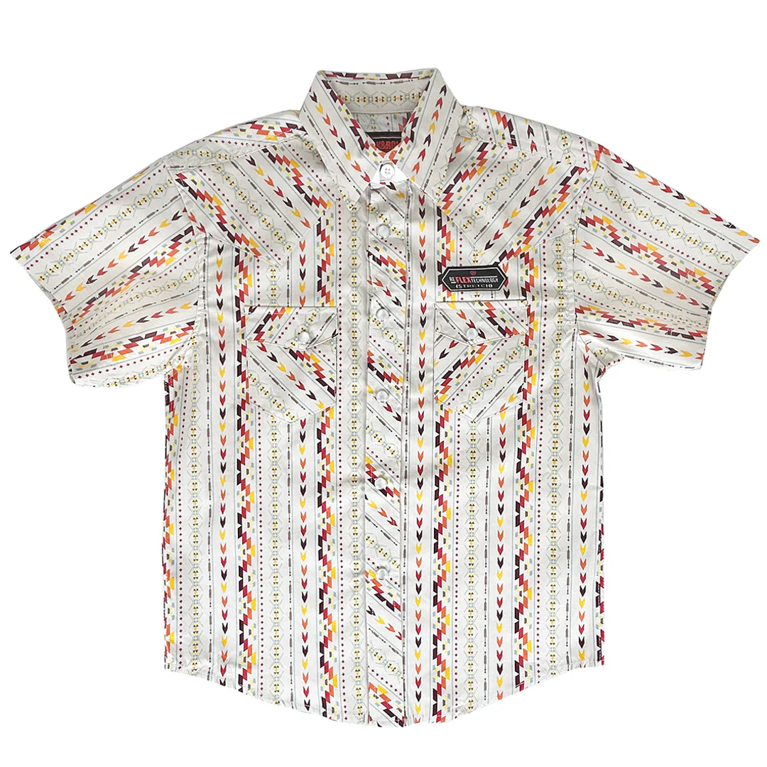 Rock & Roll Denim Boys' Aztec Short Sleeve Snap Shirt