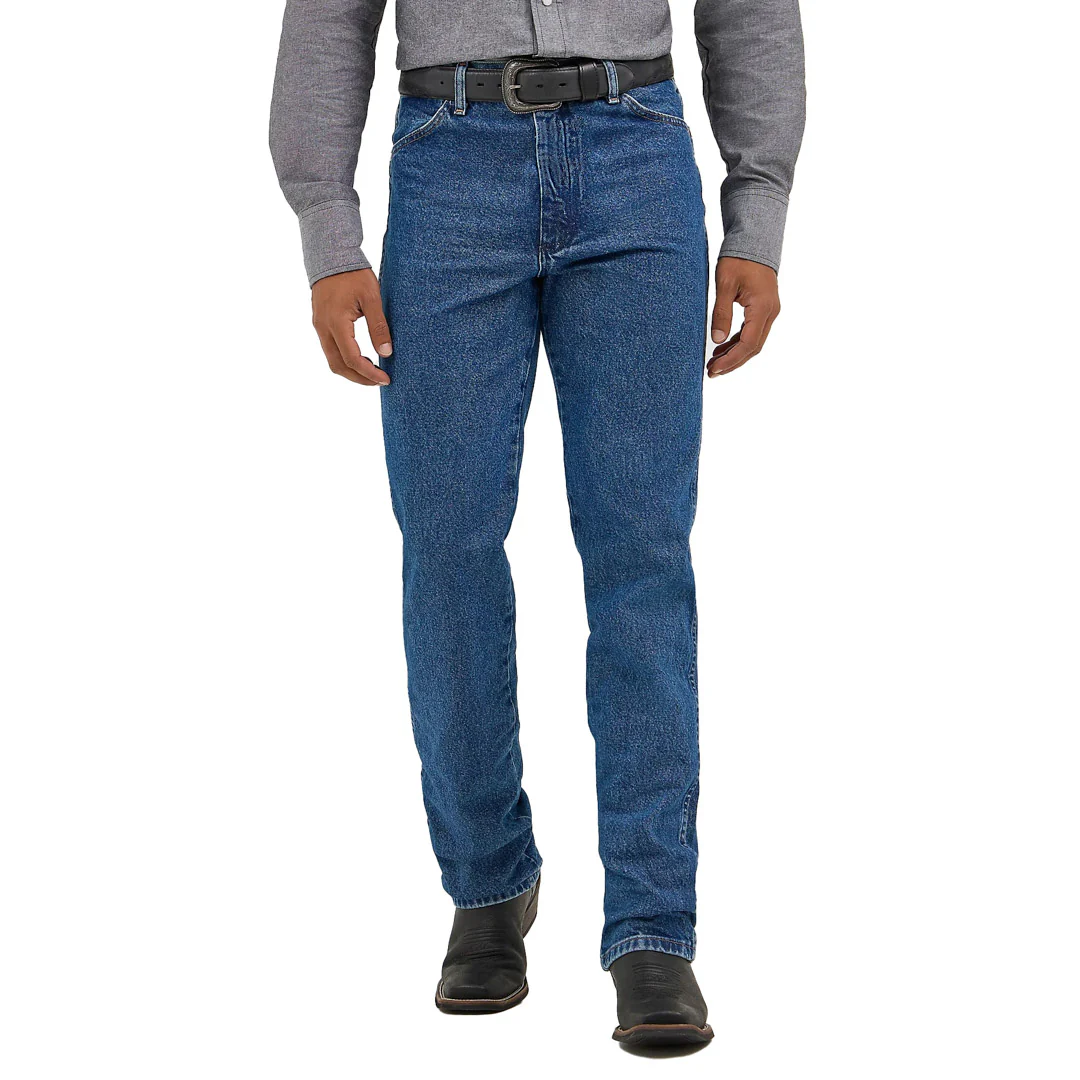 Wrangler Men's Gold Buckle Slim Fit Straight Leg Jeans