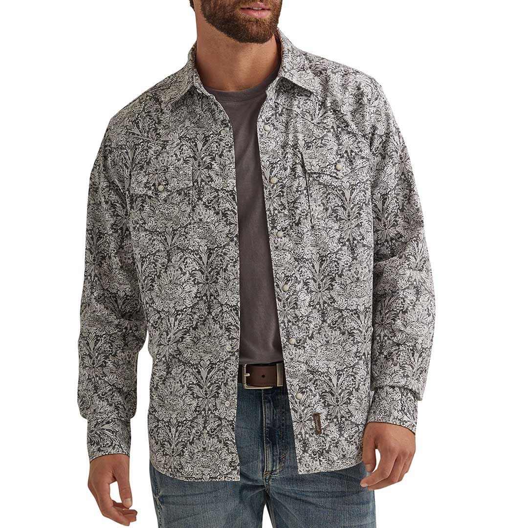 Wrangler Men's Retro Premium Floral Print Snap Shirt