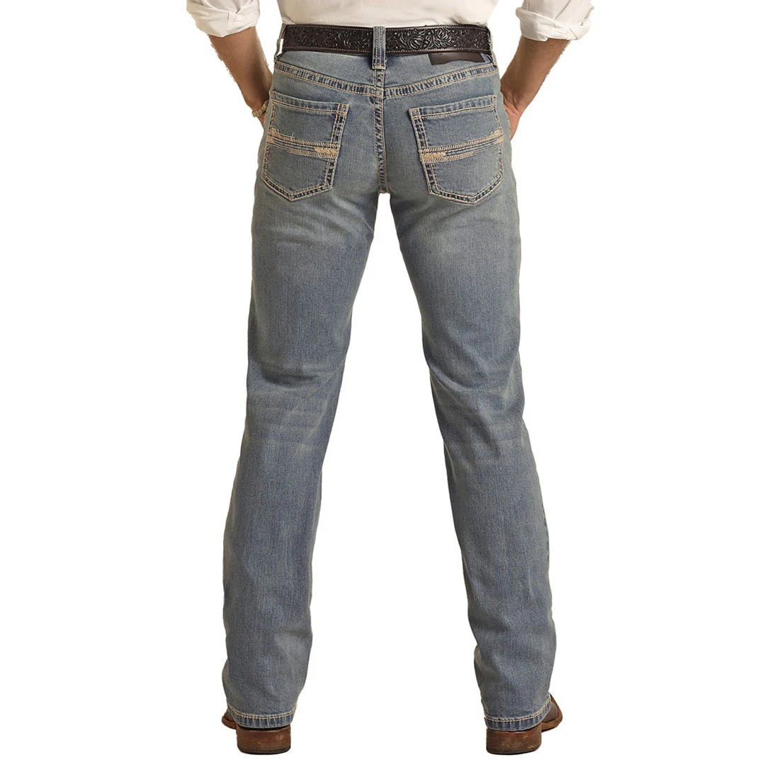 Rock & Roll Denim Men's Vintage Revolver Straight Bootcut Jeans