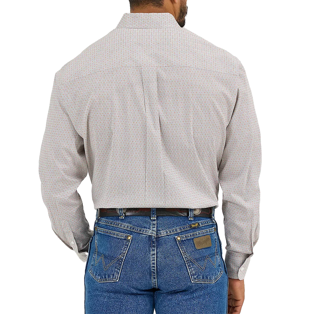 Wrangler Men's George Strait Printed Long Sleeve Button Shirt