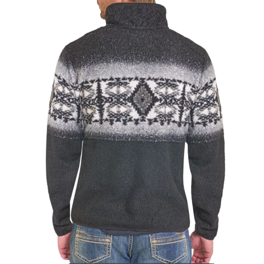 Powder River Outfitters Men's Fleece Border Aztec Pullover