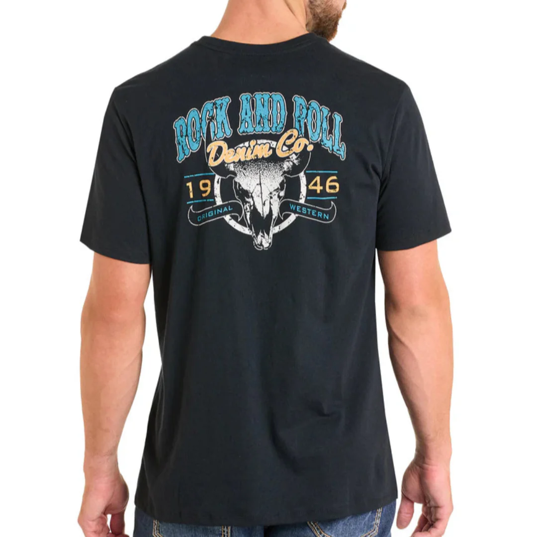 Rock & Roll Denim Unisex Bull Skeleton T-Shirt