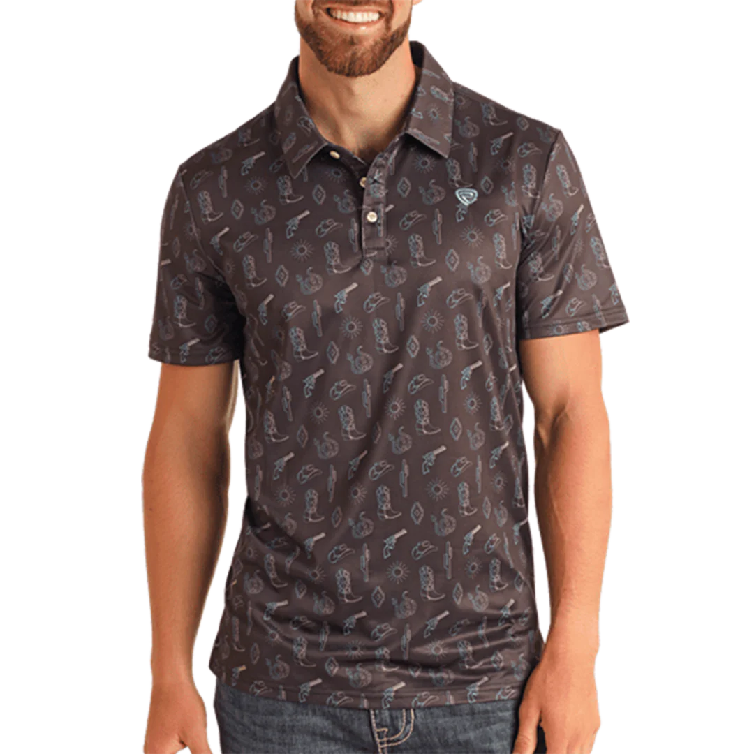 Rock & Roll Denim Men's Printed Polo