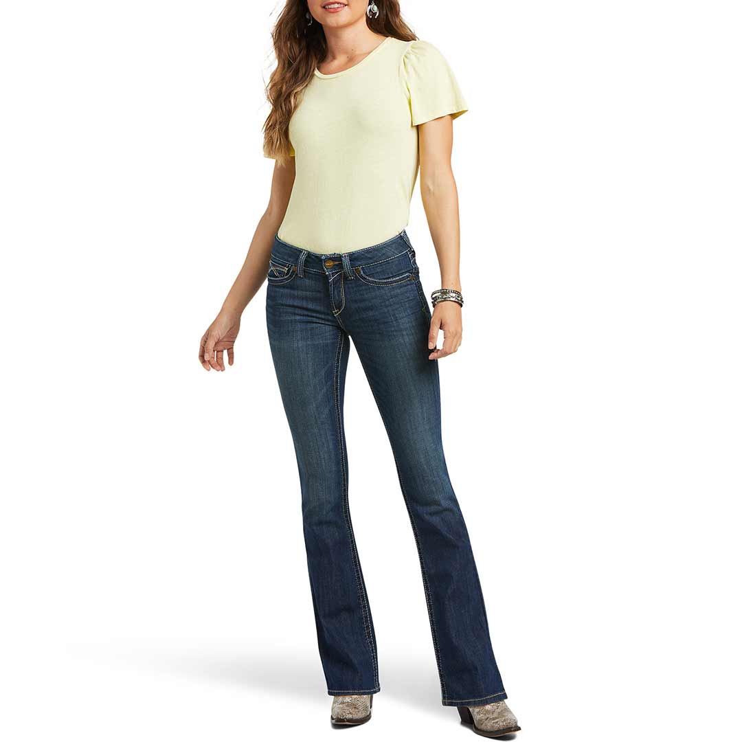 Ariat Women's REAL Mid Rise Corinne Bootcut Jeans