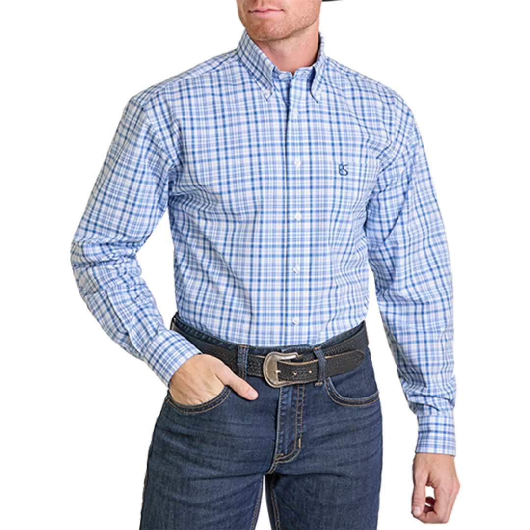 Panhandle Men's Plaid Long Sleeve Snap Shirt