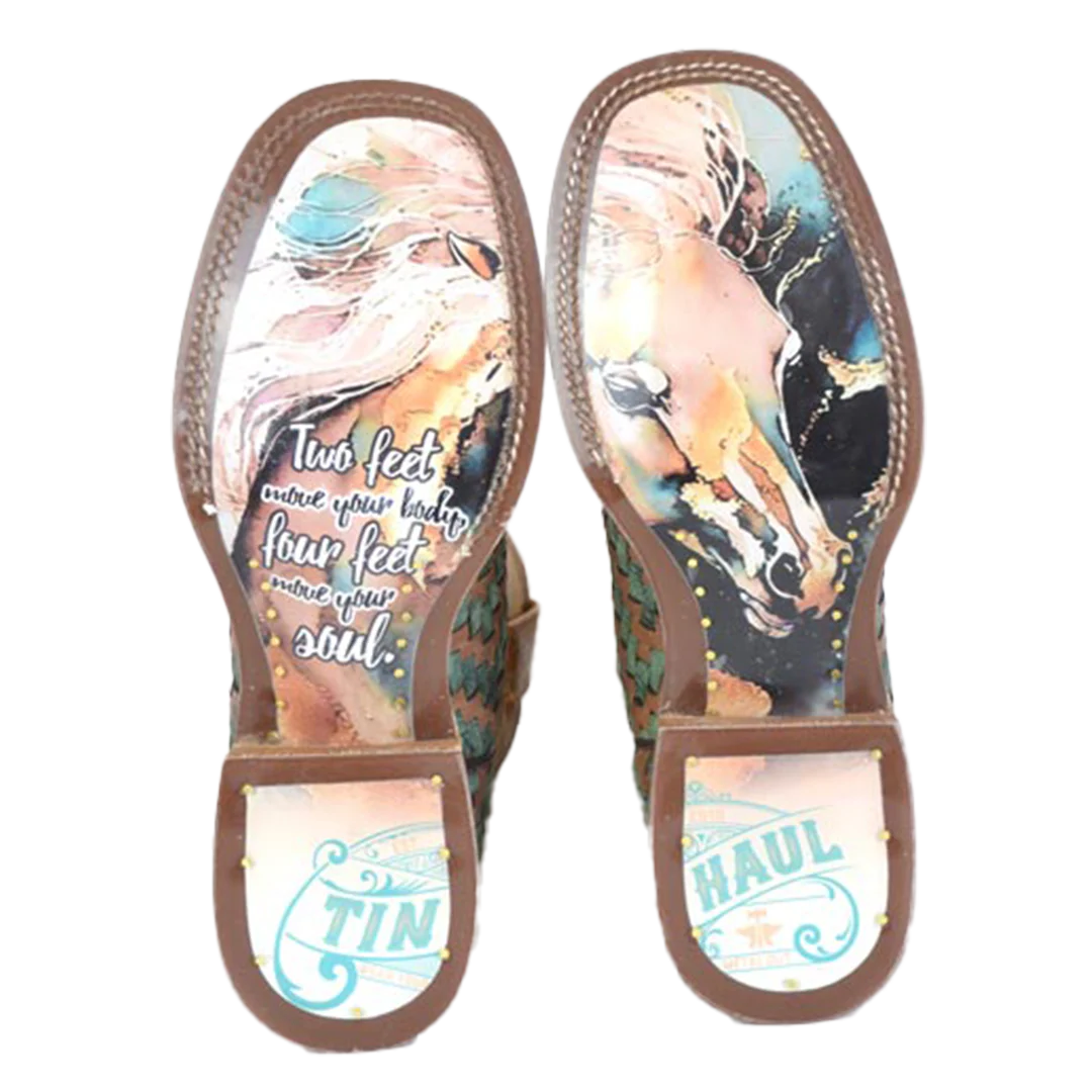 Tin Haul Women's Horse Sole Cowgirl Boots