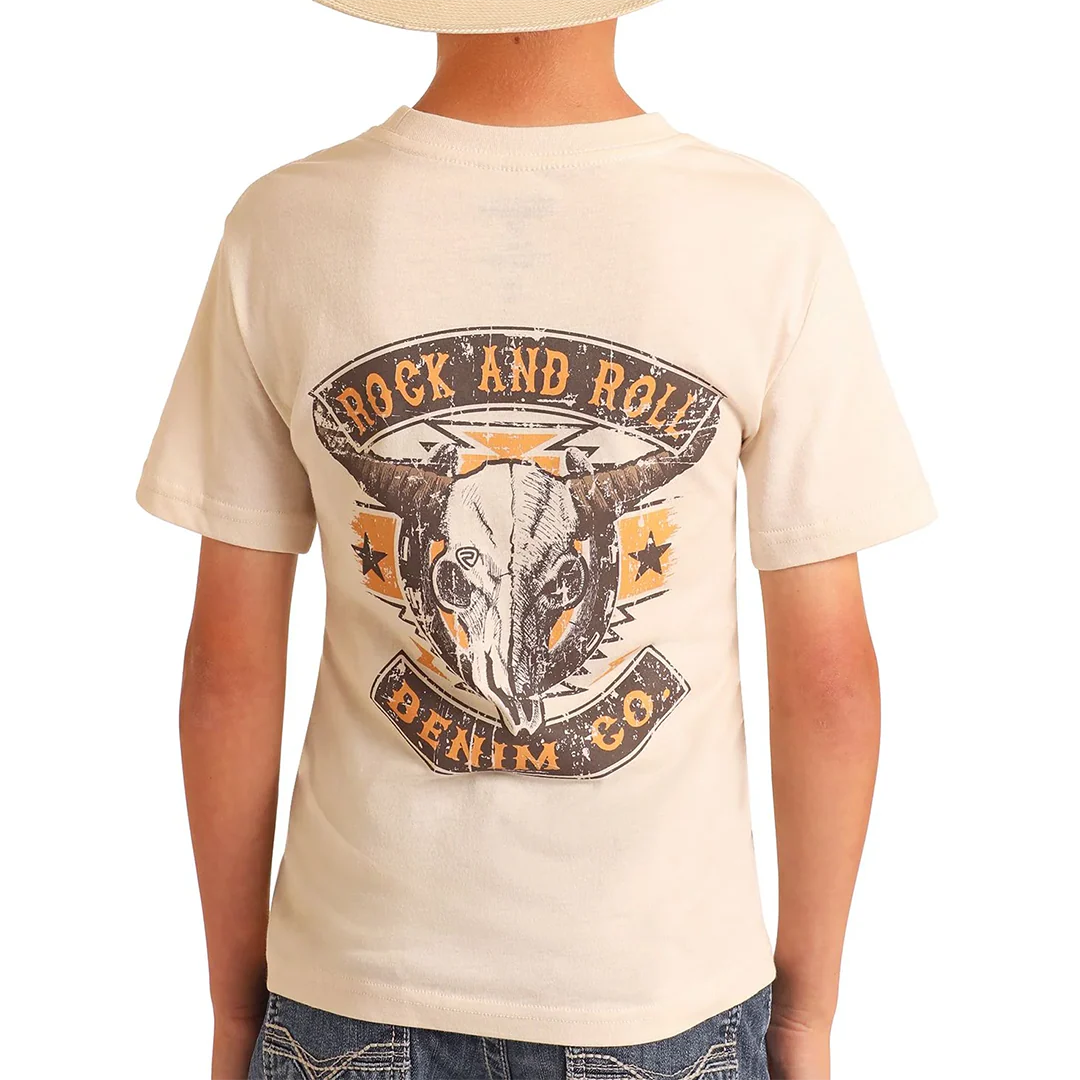 Rock & Roll Denim Boys' L-Horn Logo T-Shirt