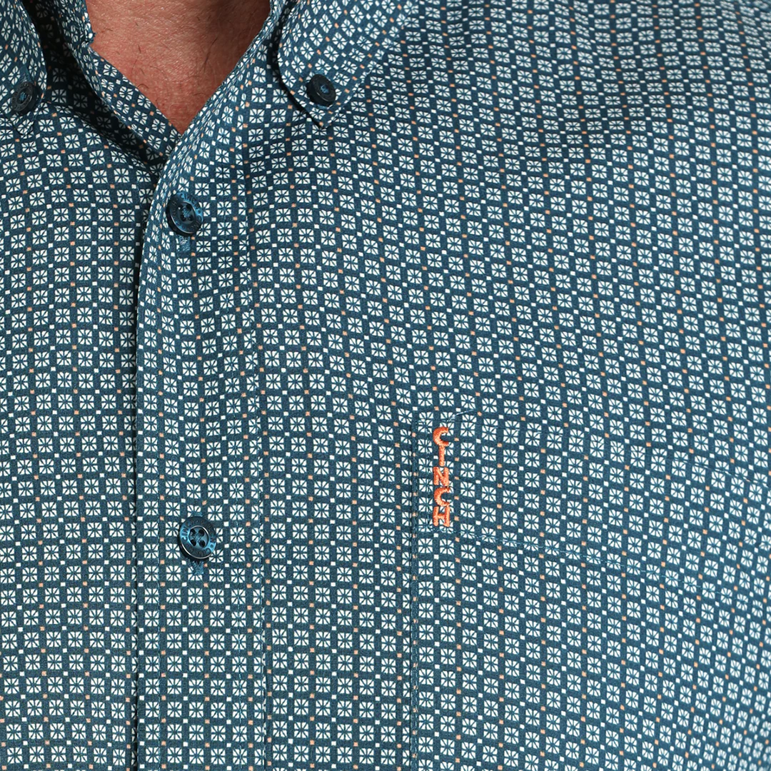 Cinch Men's Geometric Print Button-Down Shirt