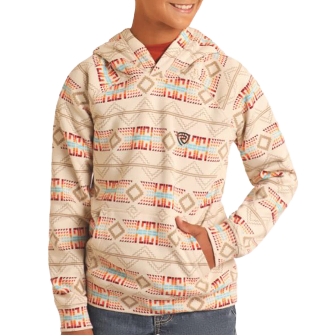 Rock & Roll Denim Boys' Aztec Hoodie