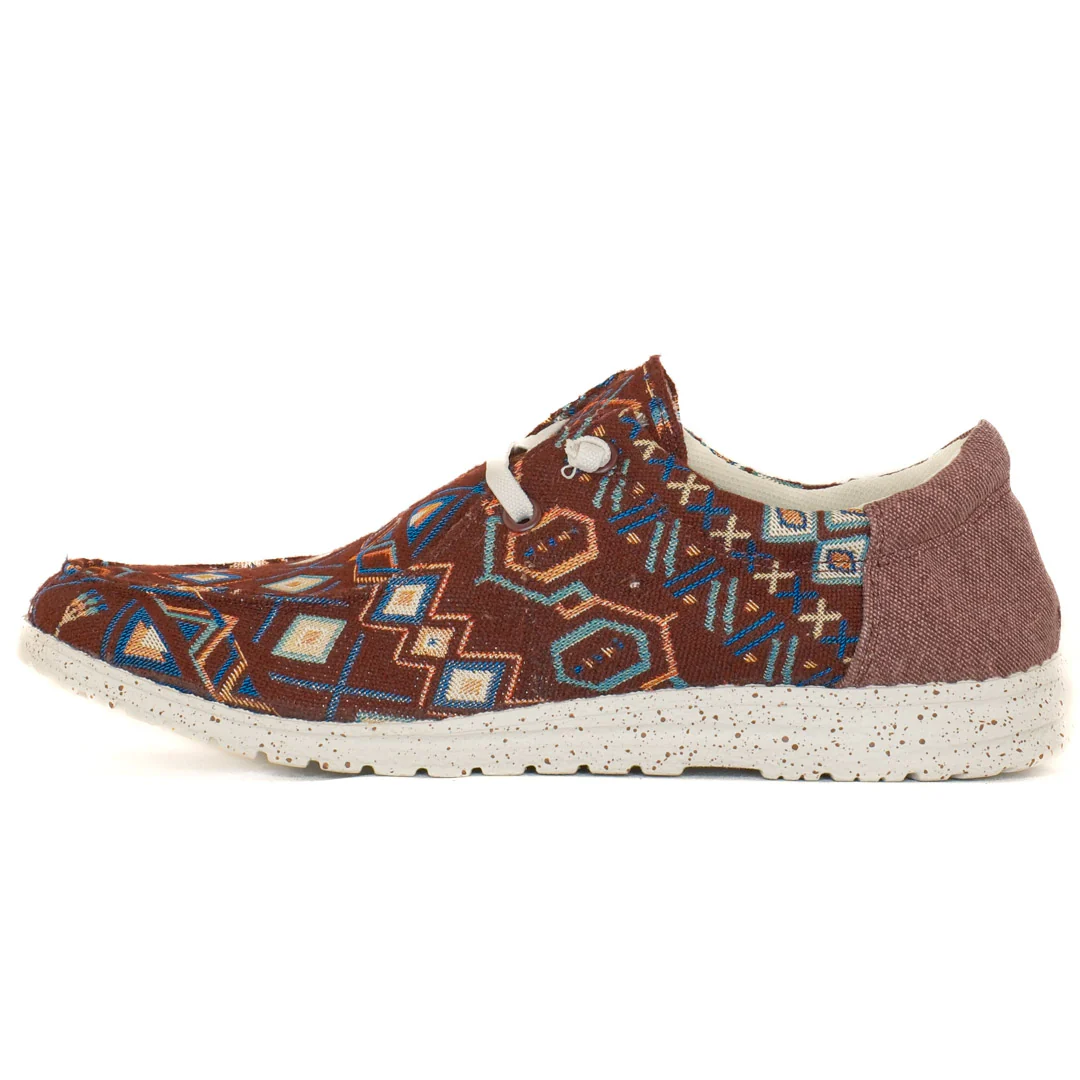 Roper Women's Aztec Print Canvas Slip-On Shoes